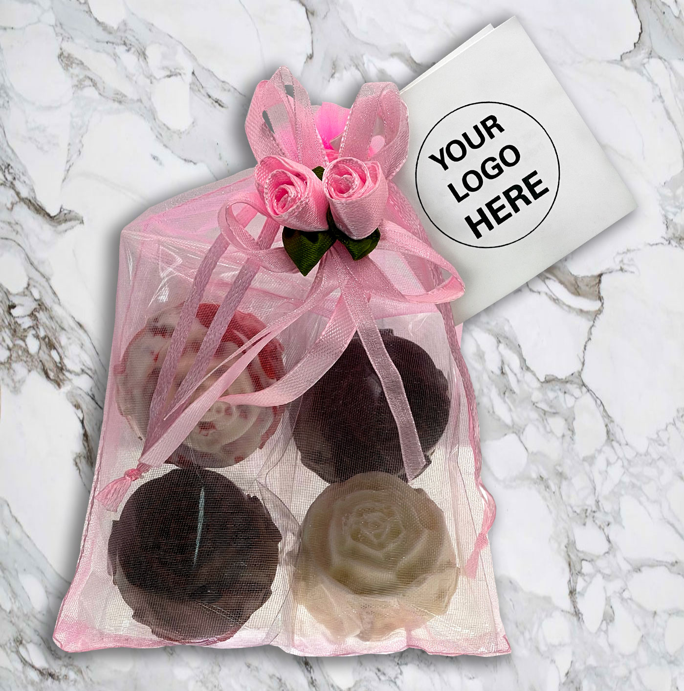 Pink Rose Organza Bag