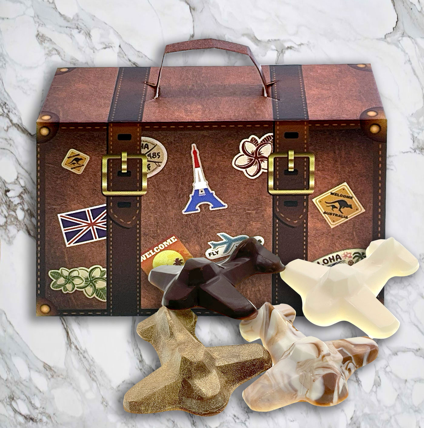Vintage Suitcase Truffles Box