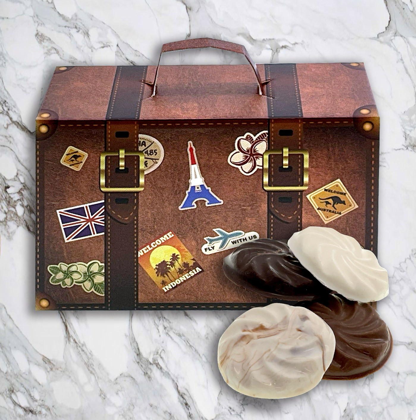 Vintage Suitcase Truffles Box