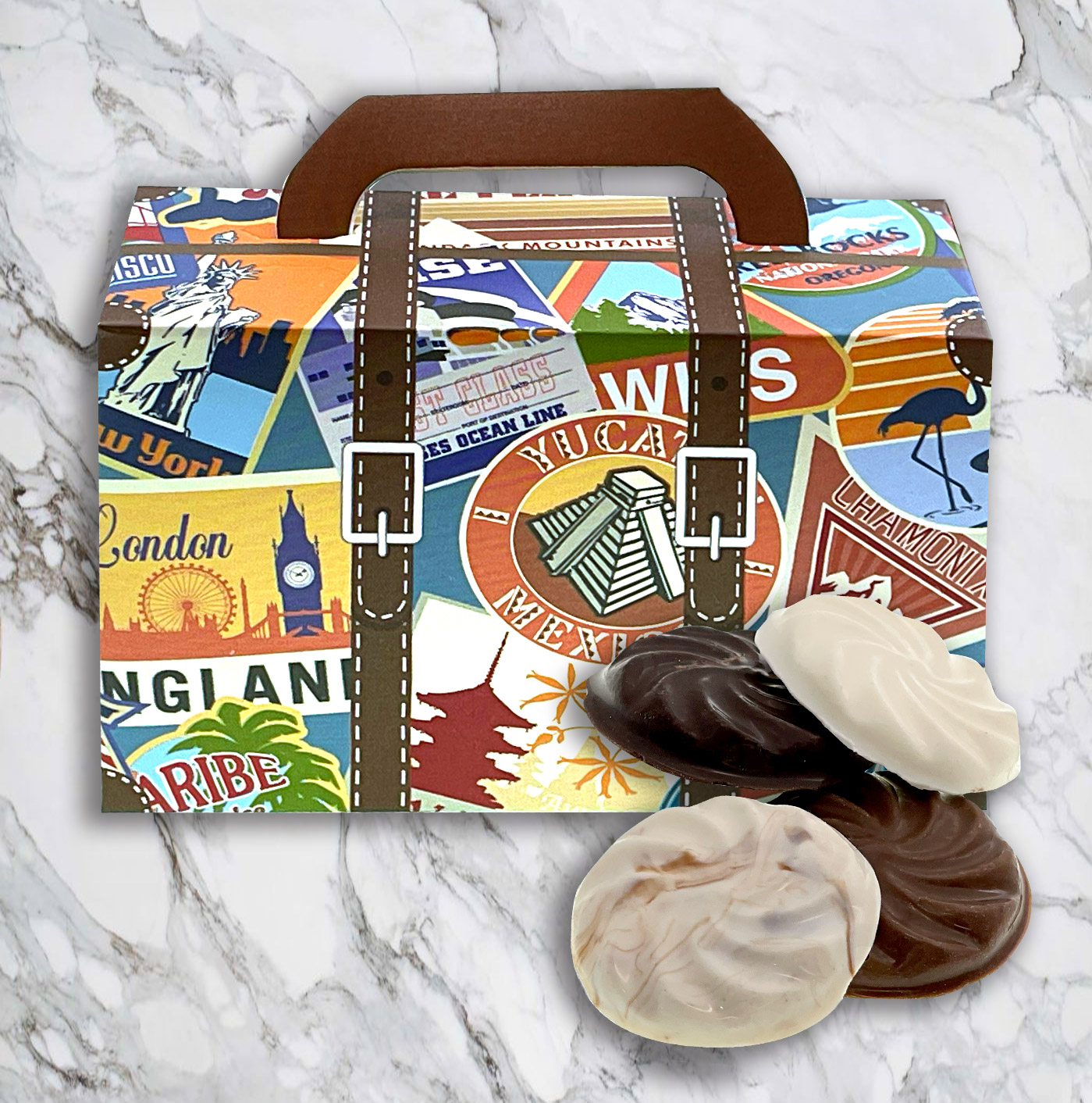 World Traveler Suitcase Truffles Box