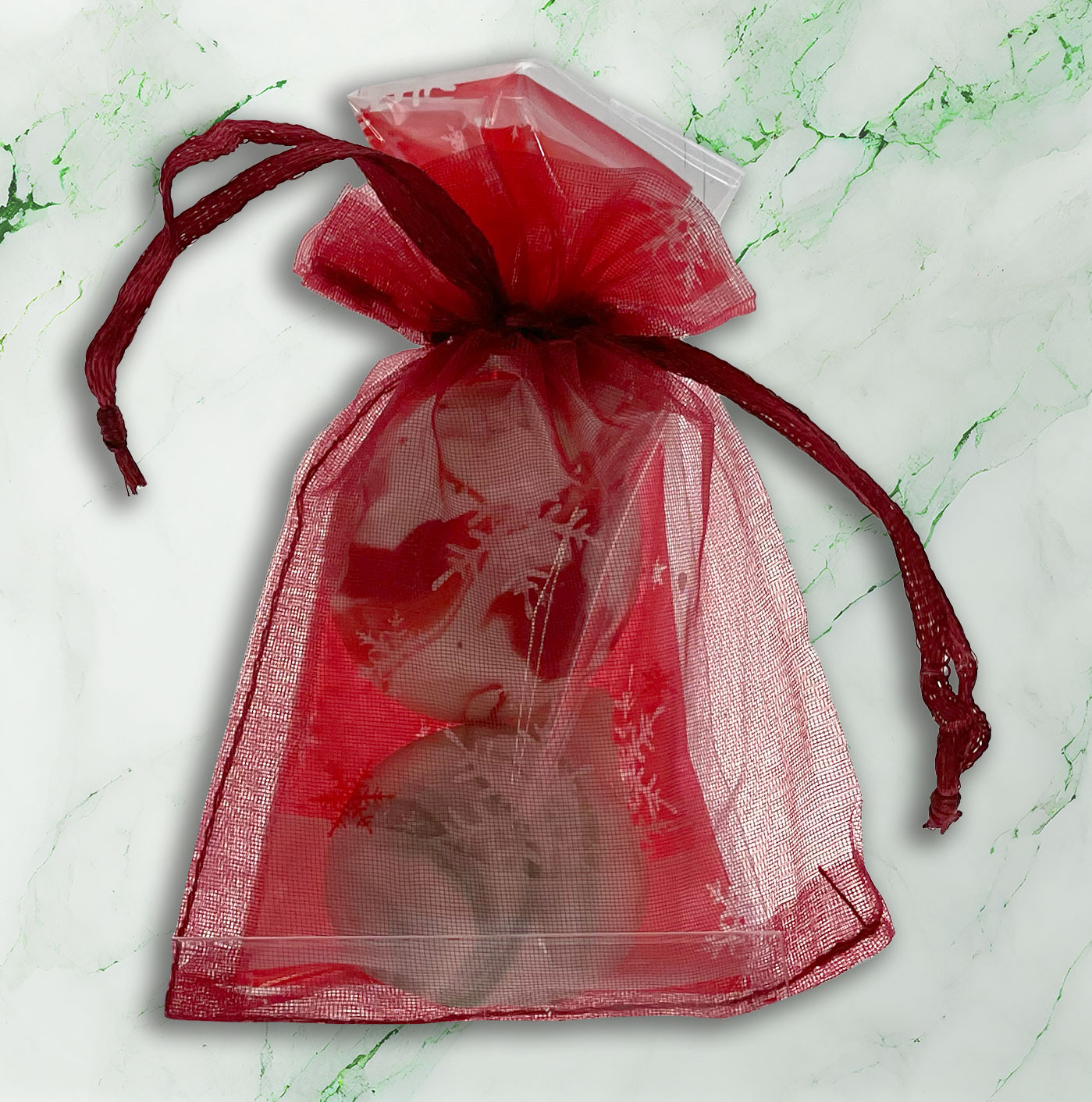 Mini Red Organza Bag