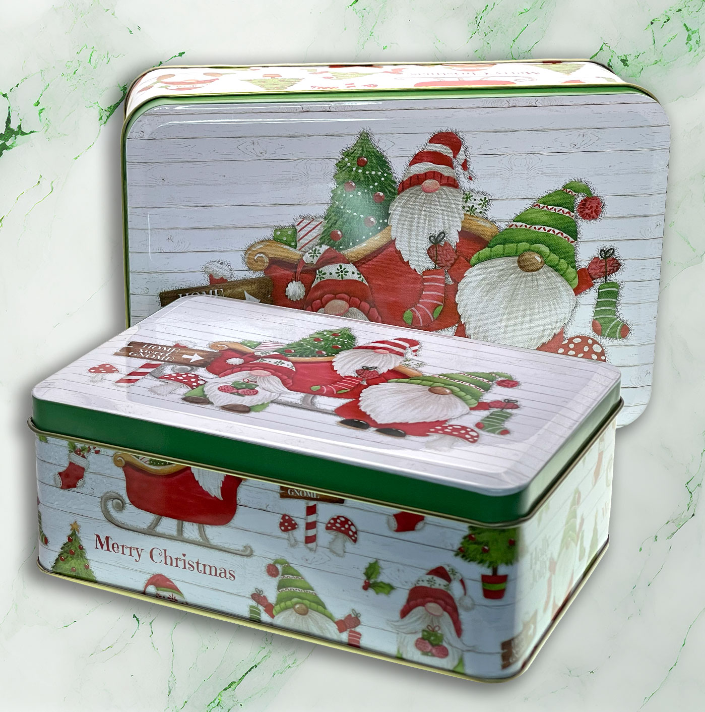Tin Chest Set Gnomes