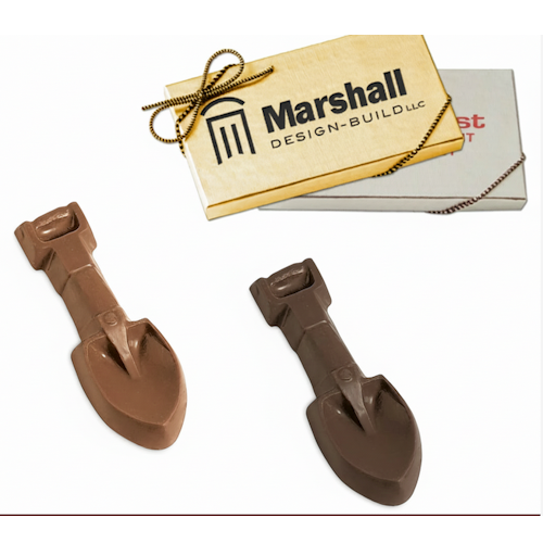 Ceremonial Chocolate Shovel (Includes custom logo sticker box)