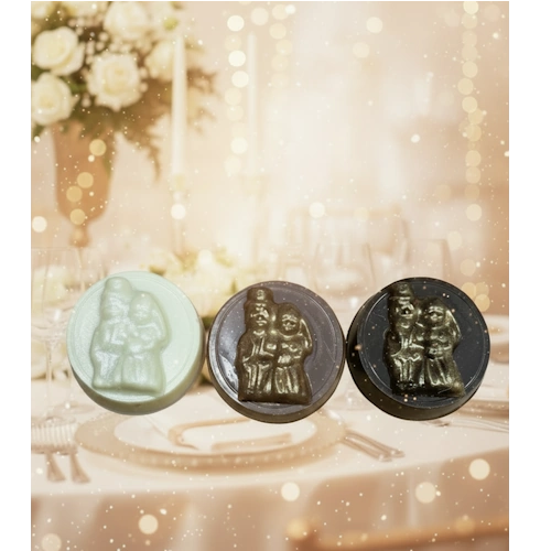 Chocolate Dipped Bride/Groom Buildable Sandwich Cookie