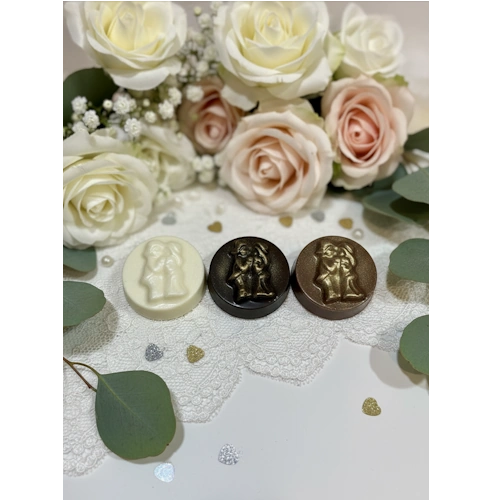 Chocolate Dipped Dancing Bride/Groom Sandwich Cookie