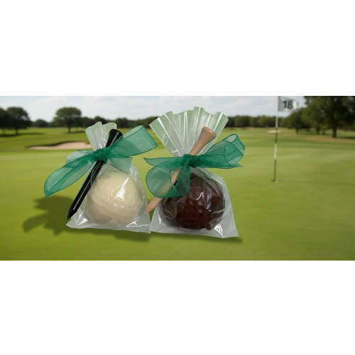Packaged Chocolate Golf Balls with Colored Tees