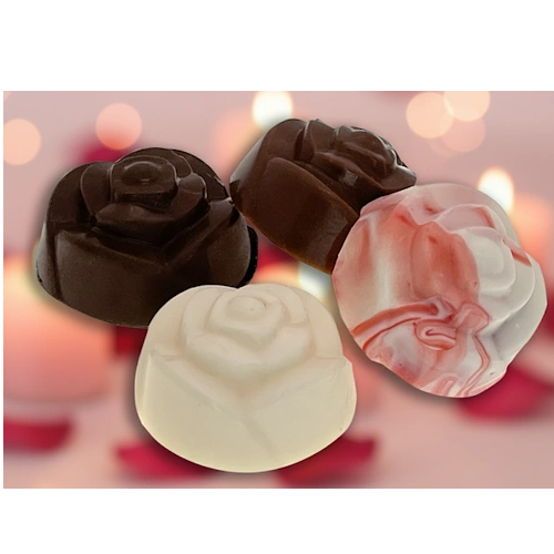 Chocolate Rose Heads – Four Piece Set