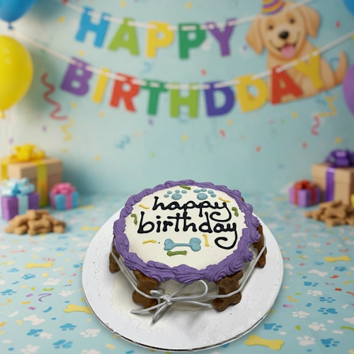 Large Fur Baby Birthday Cake