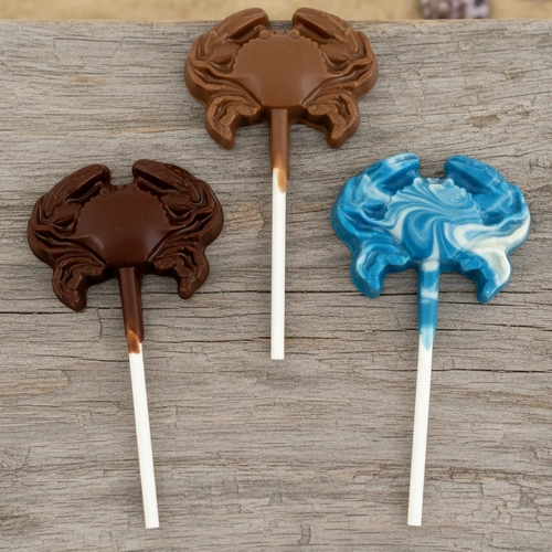 Chocolate Fiddler Crab Pops