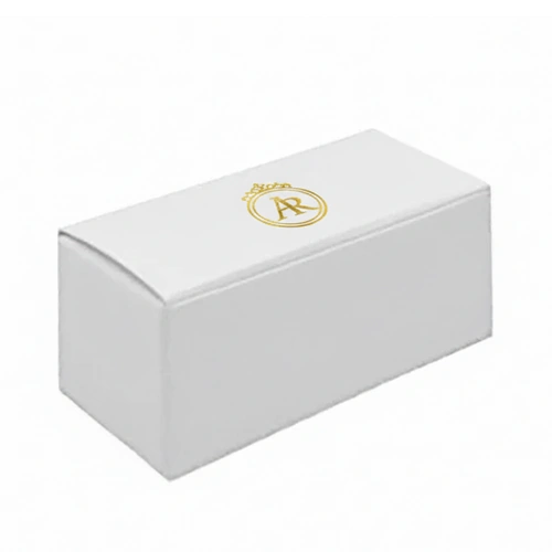 Two Piece White Square Truffle Box with Custom Logo Sticker