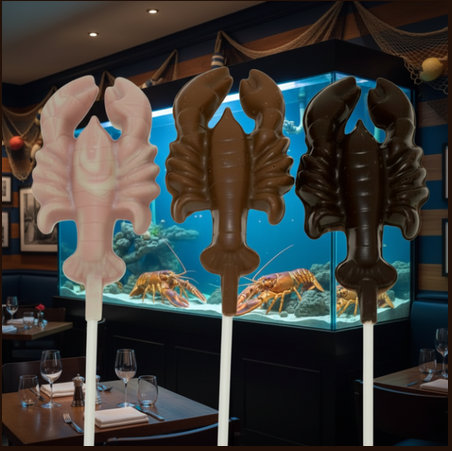 Open Chocolate Lobster Pops