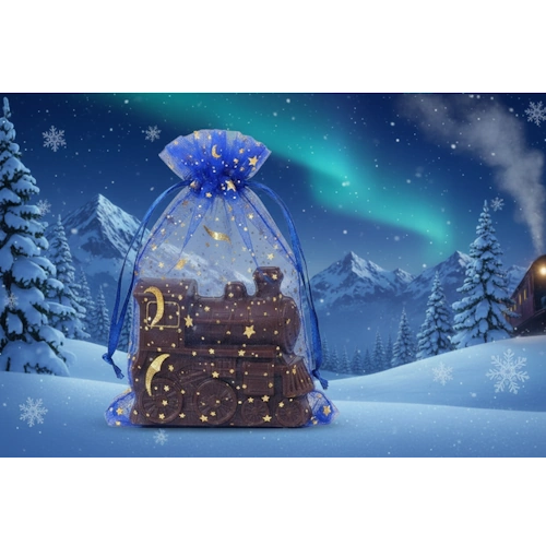 Polar Express Organza Bag with Train