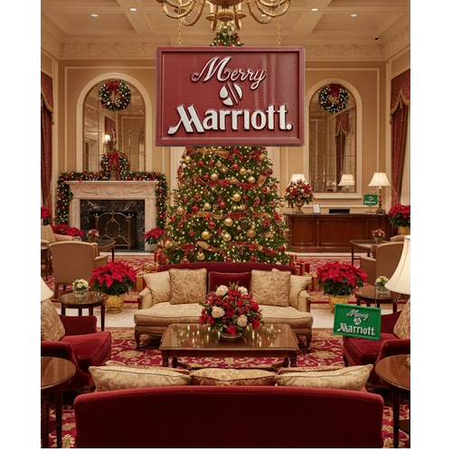 Merry Marriott Logo Chocolate Plaques