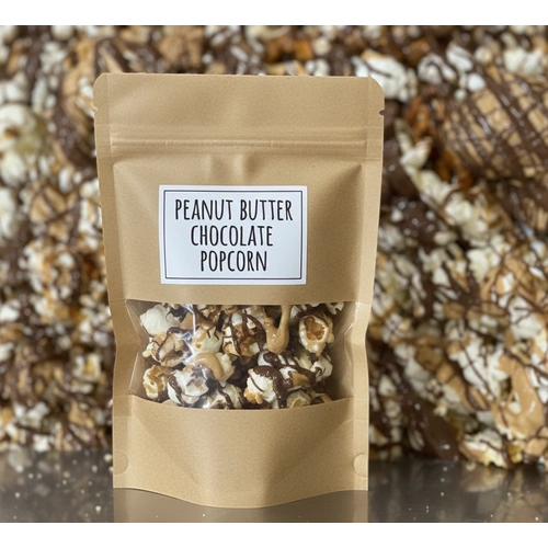 Chocolate Peanut Butter Popcorn Bag