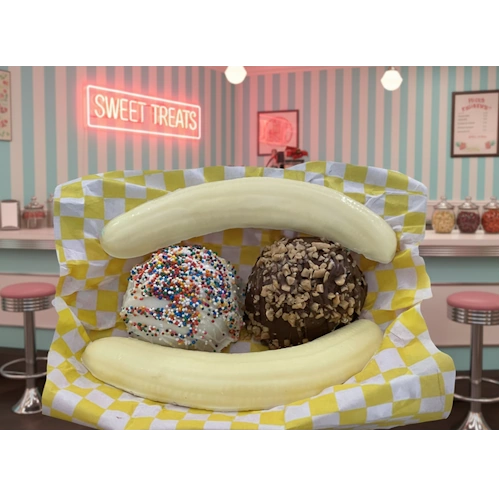 Banana Split in a Basket