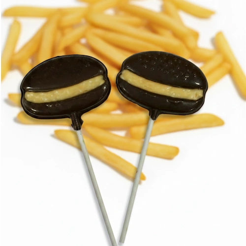 Chocolate Cheeseburger Pops