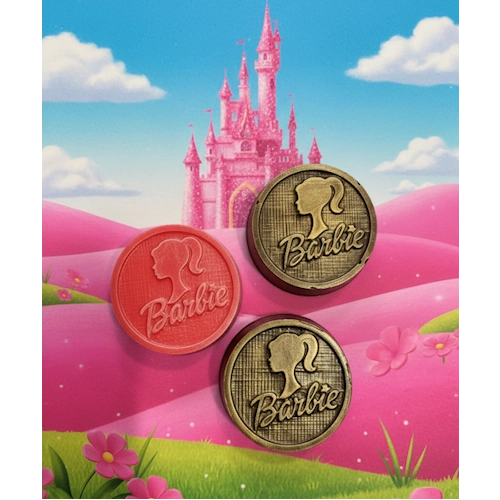 Barbie Logo Chocolate Dipped Sandwich Cookie