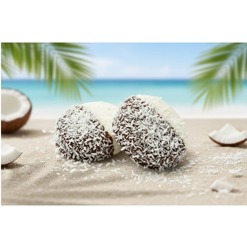 Chocolate Dipped Coconut Sandwich Cookie