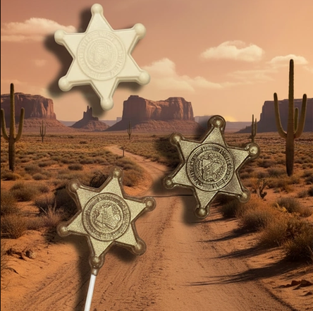 Sweet Sheriff Badge Pops