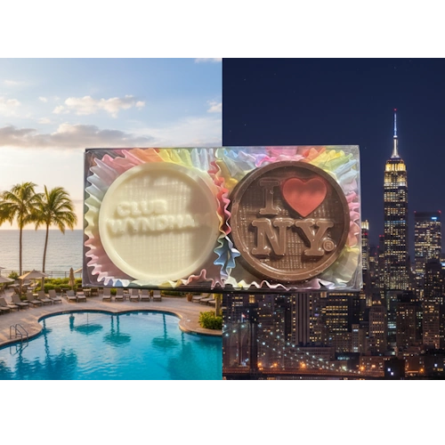 Custom Logo & New York Theme Two Piece Cookie Box